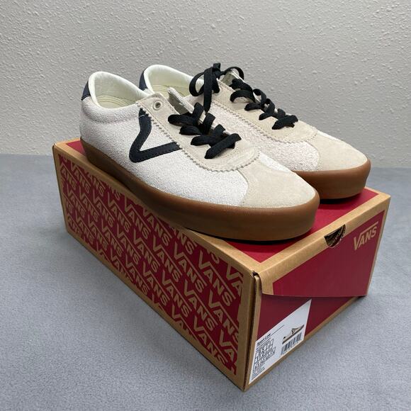 Vans Sport Low Lace Up Skate Shoe Mens 9.5 Womens 11 Marshmallow Navy‎ Blue main image 10